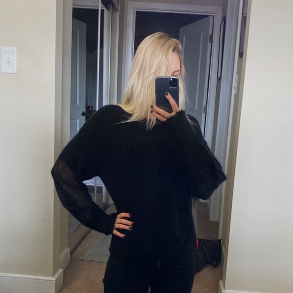 Alexander Wang Wool + Mohair Black Sweater - Picture 6 of 8